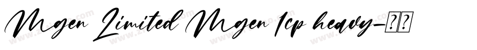 Mgen Limited Mgen 1cp heavy字体转换